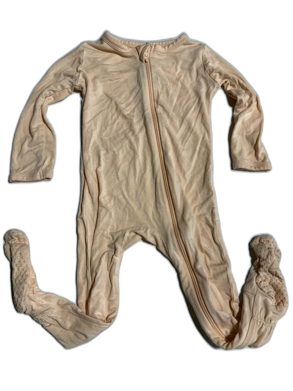 Kyte BABY Peach Zippered Footed One-Piece Pajama